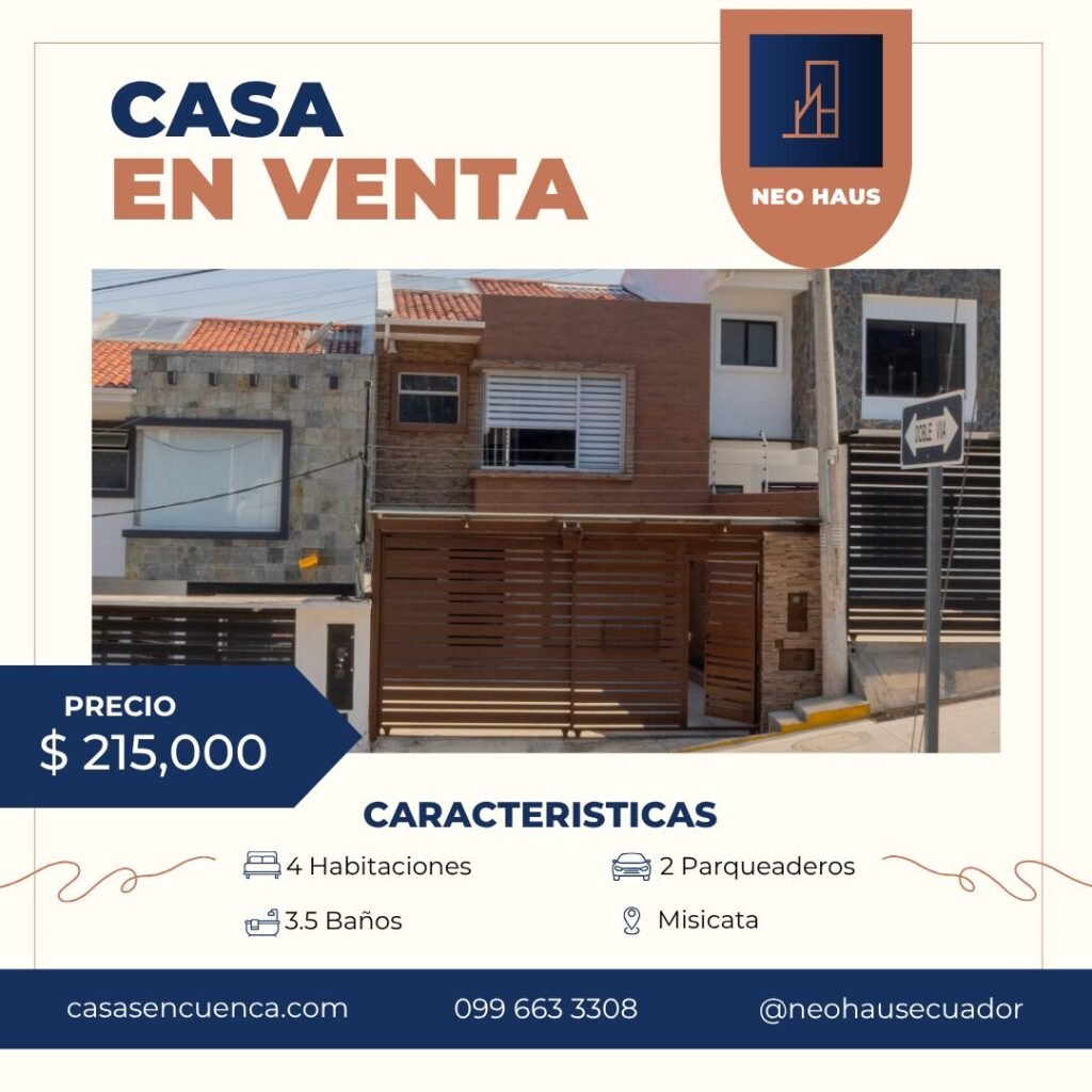 Casa de venta en Misicata